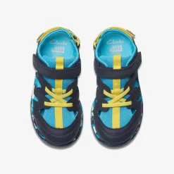 Clarks Steggy Roar Kid Navy Combination Clearance