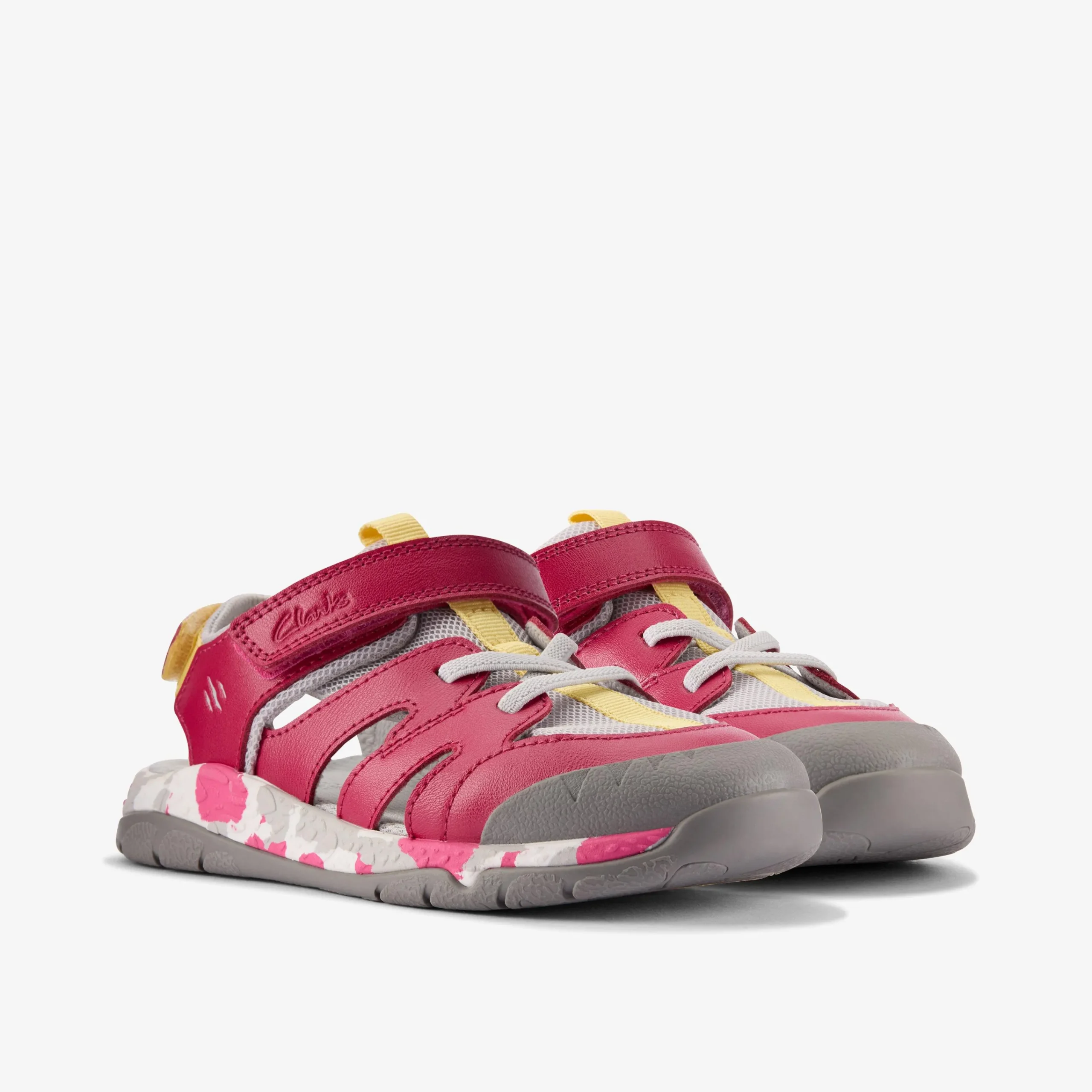 Clarks Steggy Roar Kid Pink Combination Best