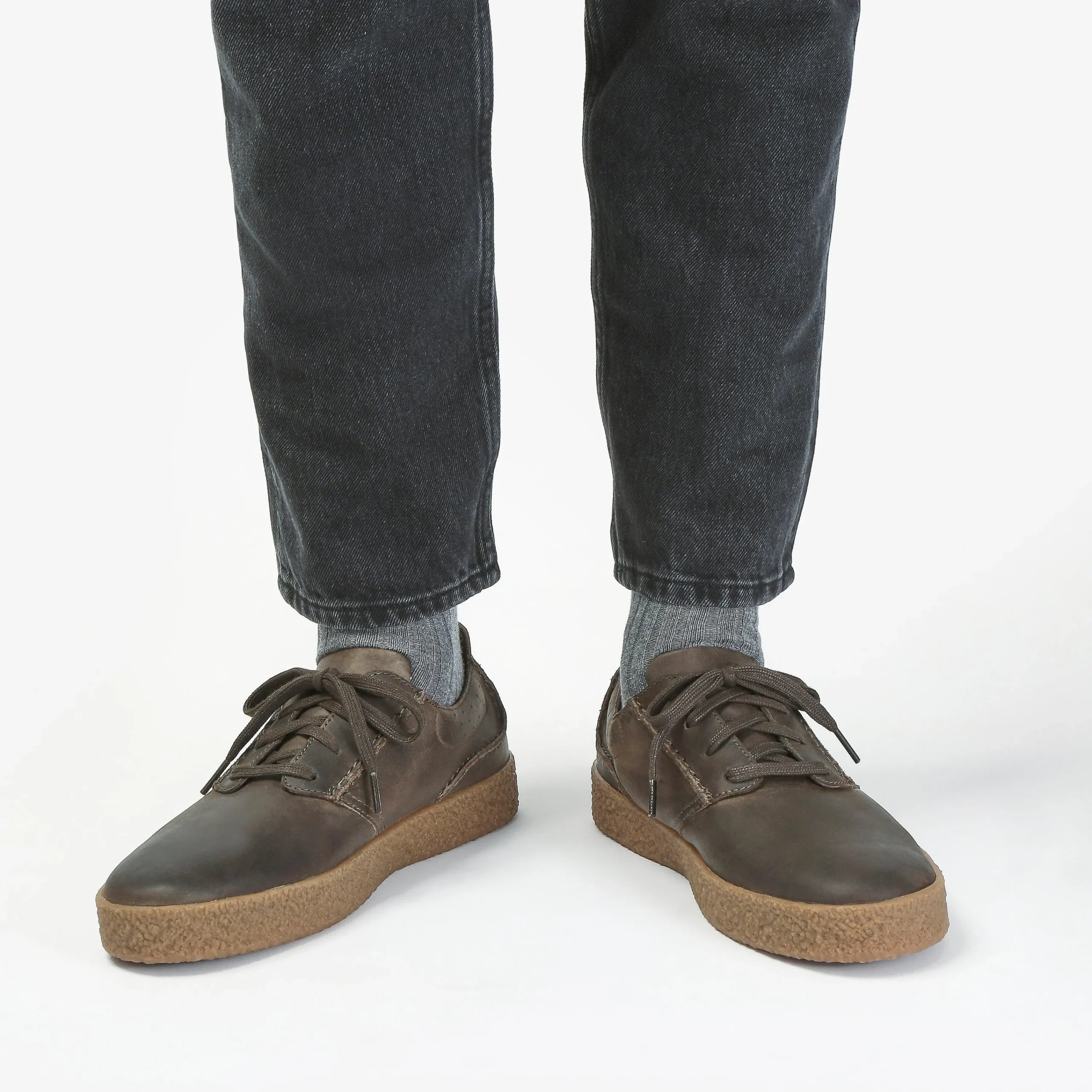 Clarks Streethill Lace Dark Olive Leather Outlet