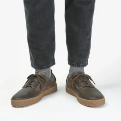 Clarks Streethill Lace Dark Olive Leather Outlet