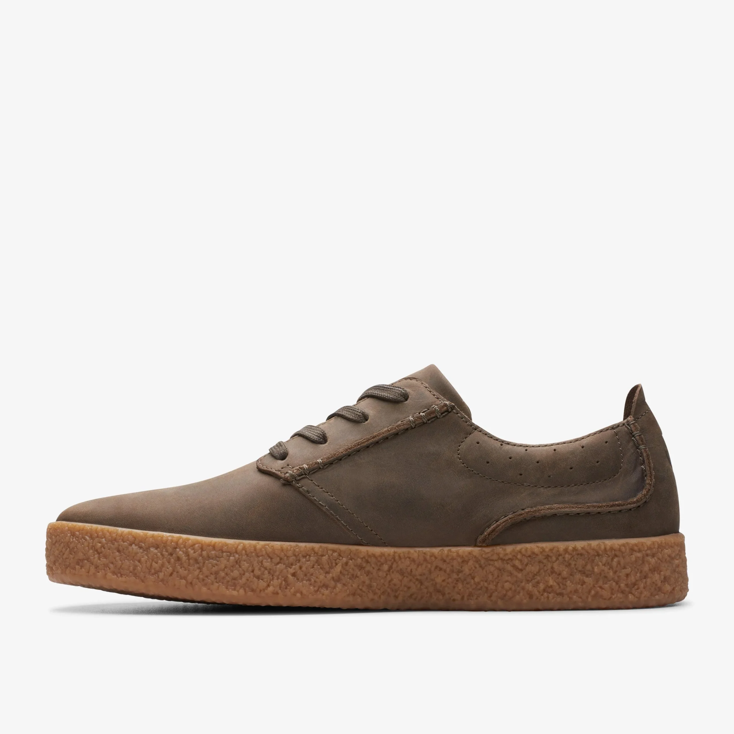 Clarks Streethill Lace Dark Olive Leather Outlet
