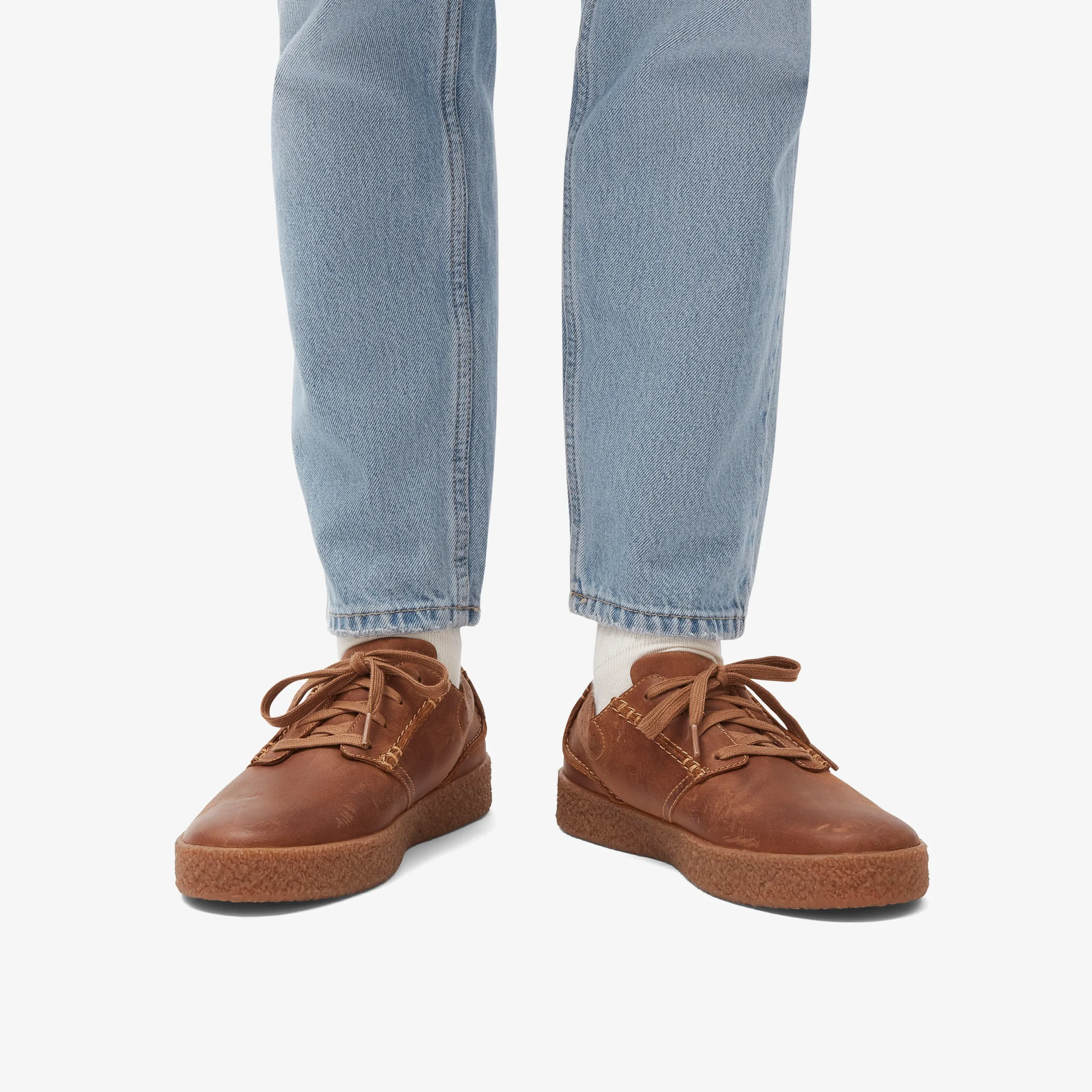 Clarks Streethill Lace Dark Tan Leather Outlet