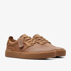 Clarks Streethill Lace Dark Tan Leather Outlet