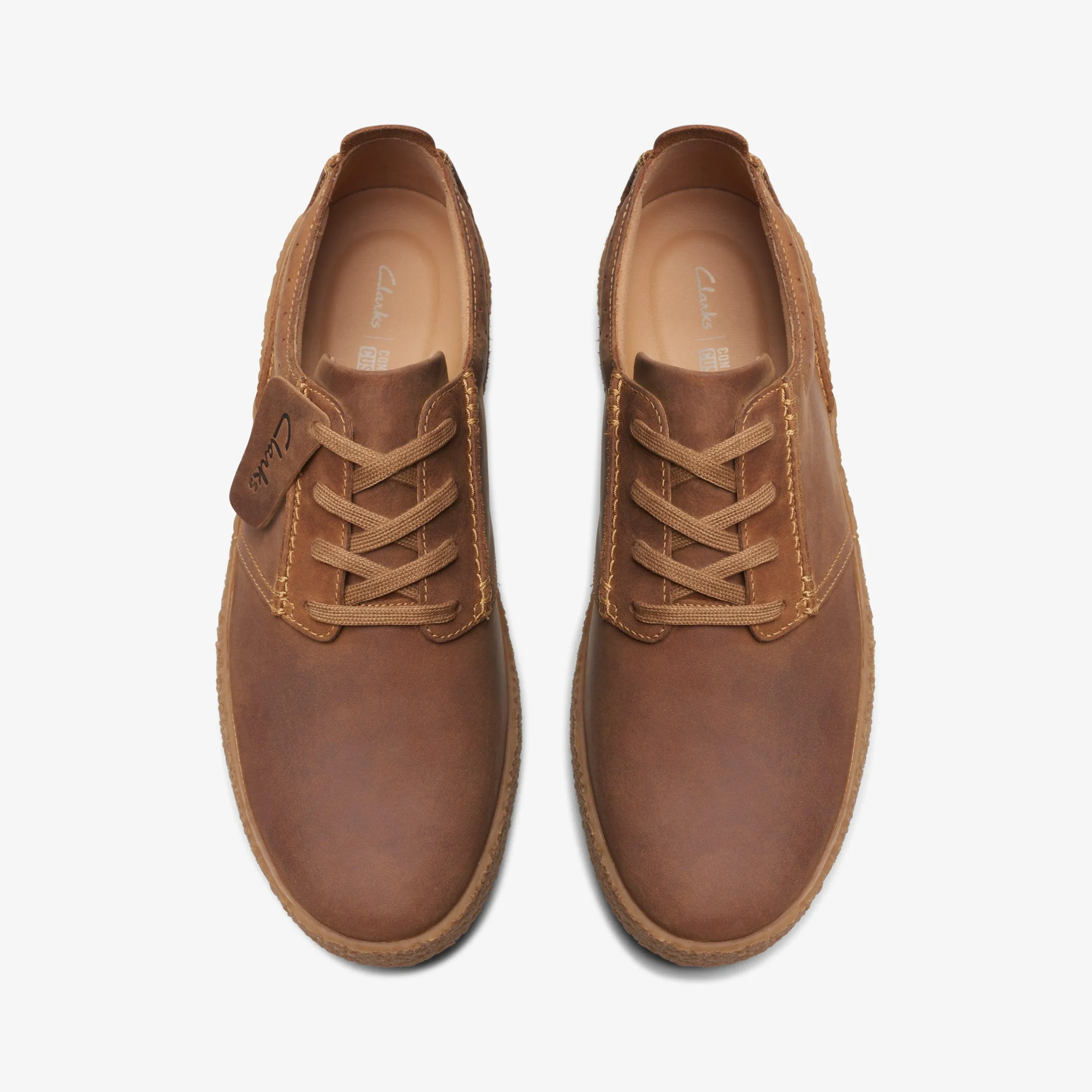 Clarks Streethill Lace Dark Tan Leather Outlet
