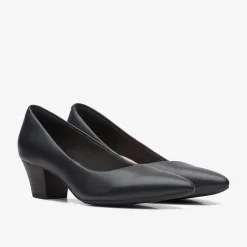 Clarks Teresa Step Black Leather Store
