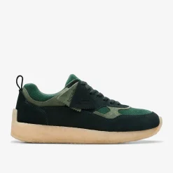 Clarks 8th St Lockhill Dark Green Combination Fashion
