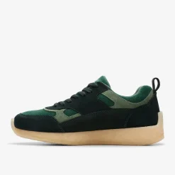 Clarks 8th St Lockhill Dark Green Combination Fashion