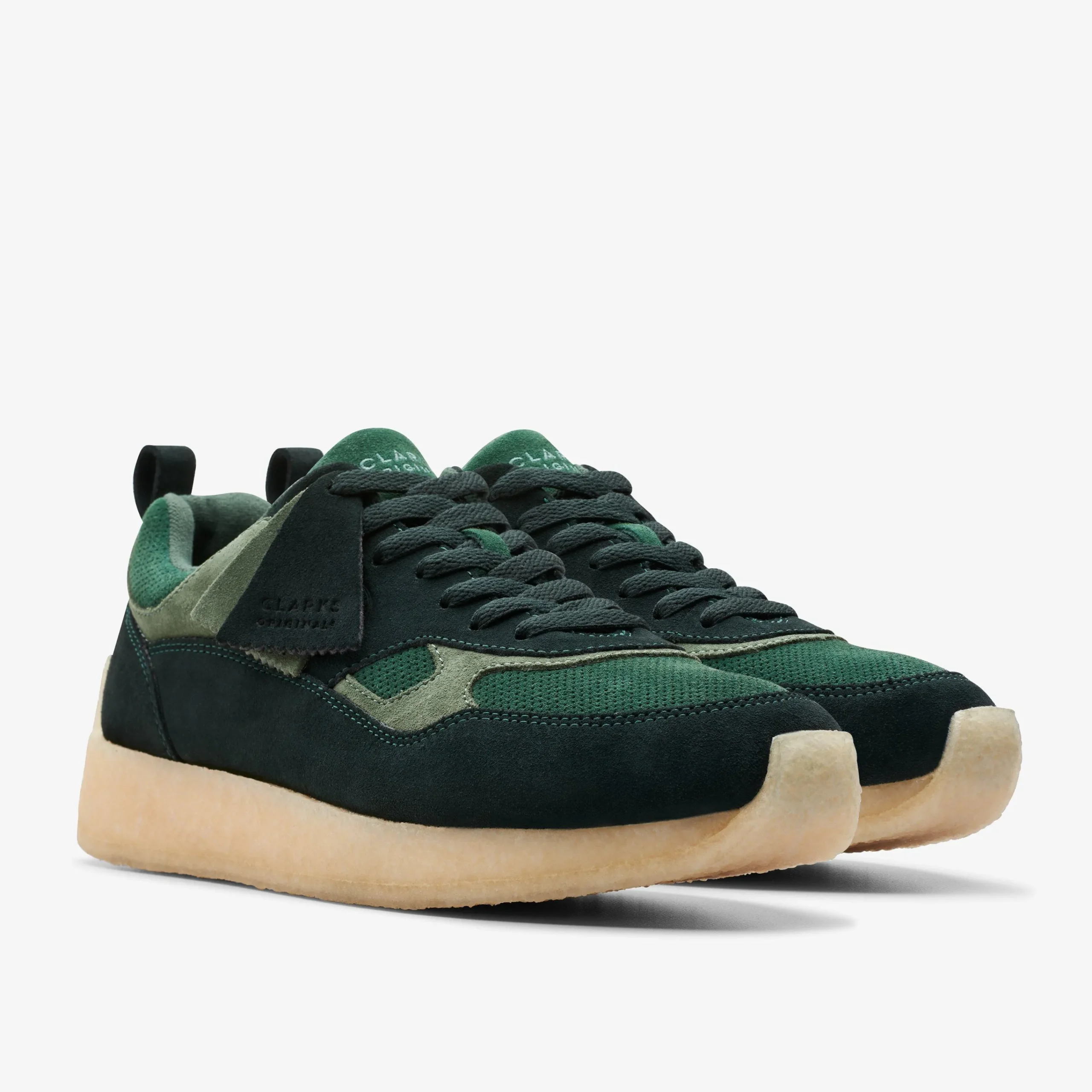 Clarks 8th St Lockhill Dark Green Combination Fashion