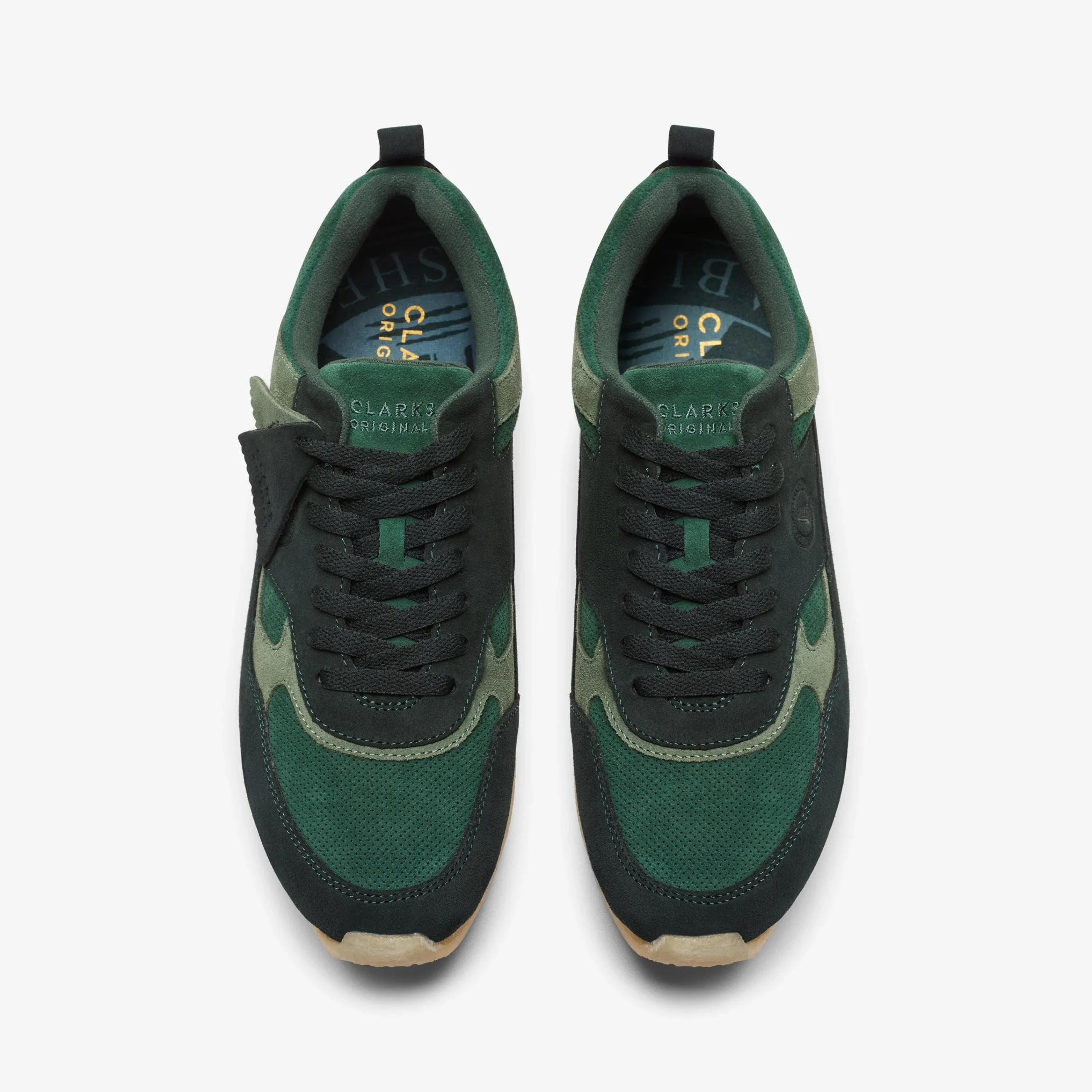 Clarks 8th St Lockhill Dark Green Combination Fashion