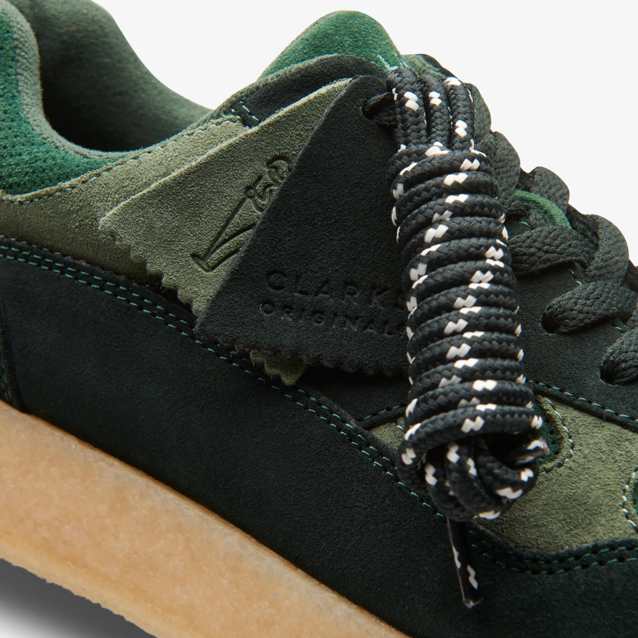 Clarks 8th St Lockhill Dark Green Combination Fashion
