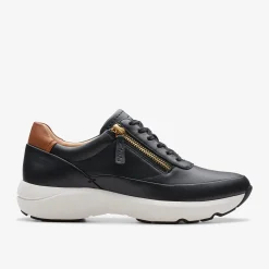 Clarks Tivoli Zip Black Leather Outlet