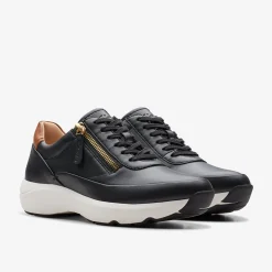 Clarks Tivoli Zip Black Leather Outlet