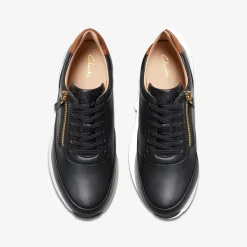 Clarks Tivoli Zip Black Leather Outlet