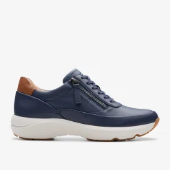 Clarks Tivoli Zip Navy Leather Clearance