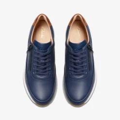 Clarks Tivoli Zip Navy Leather Clearance