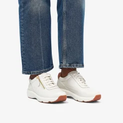 Clarks Tivoli Zip Off White Leather New