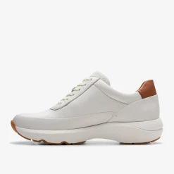 Clarks Tivoli Zip Off White Leather New