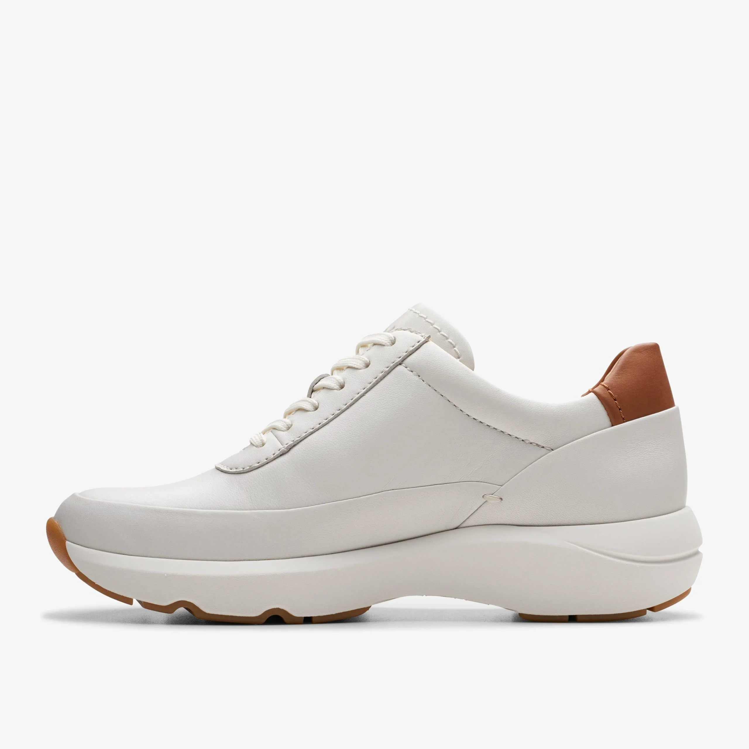 Clarks Tivoli Zip Off White Leather New