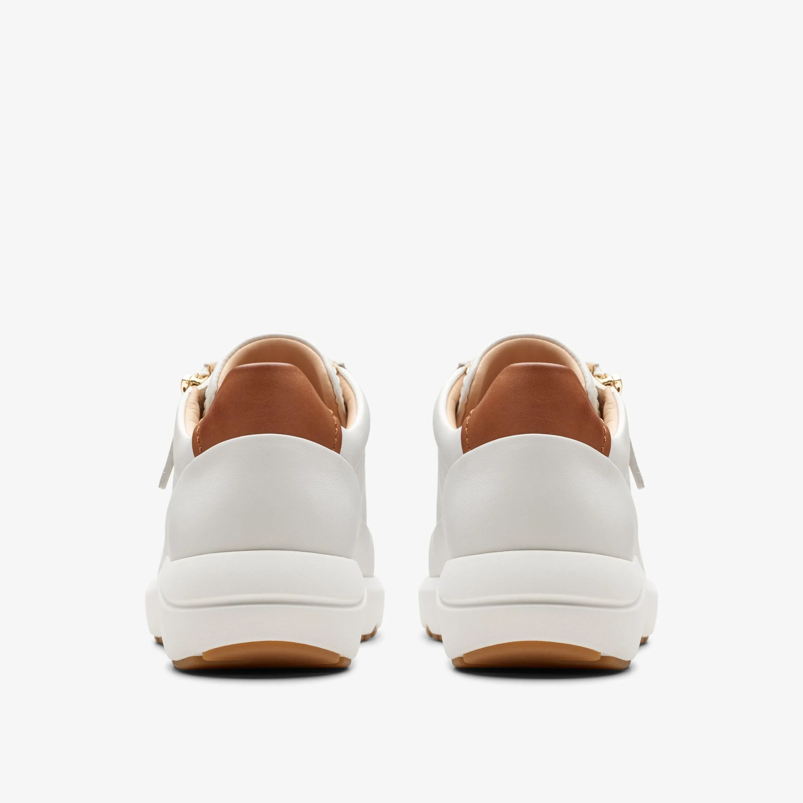 Clarks Tivoli Zip Off White Leather New