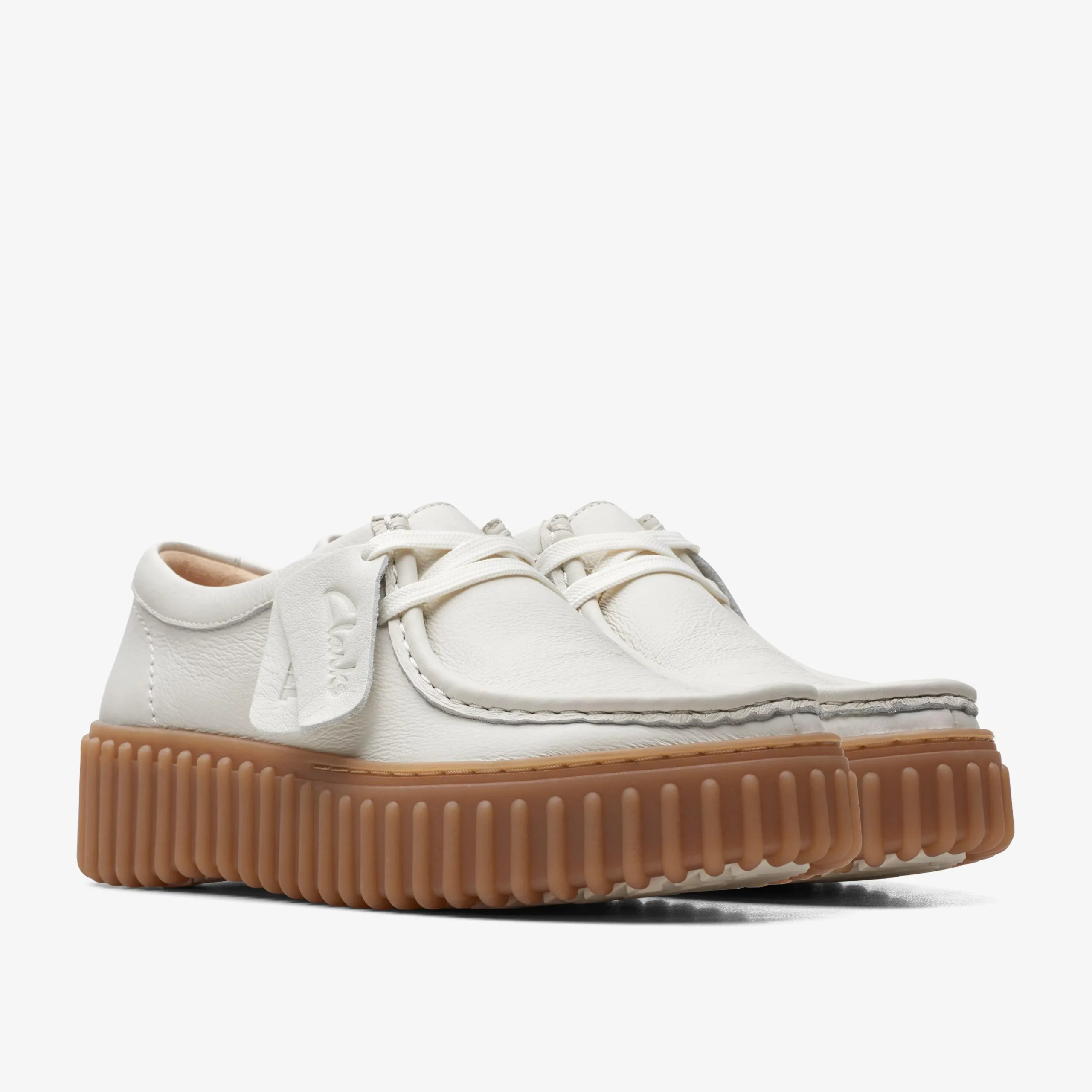 Clarks Torhill Bee Off White Leather Sale