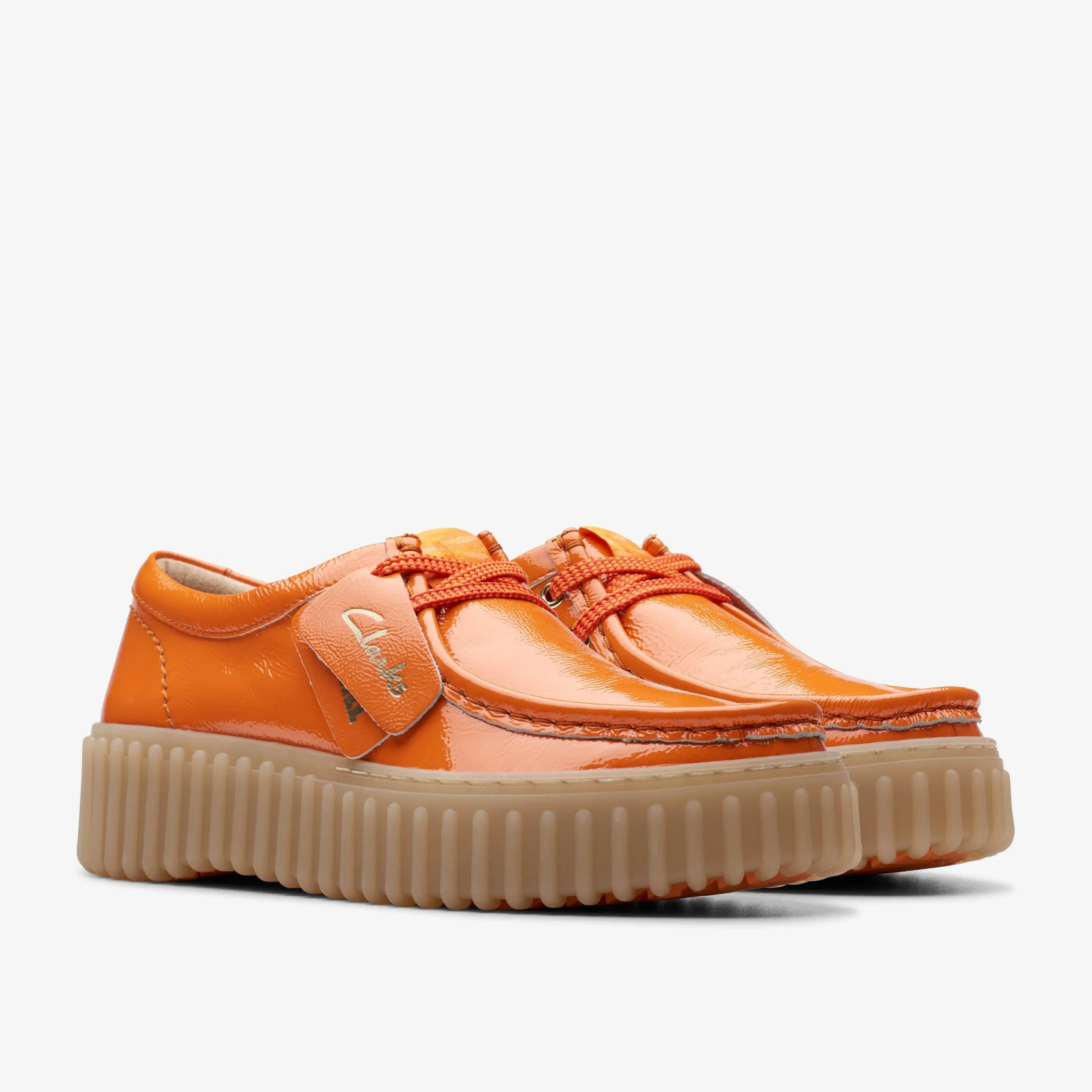 Clarks Torhill Bee Orange Patent Best