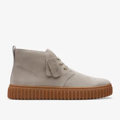 Clarks Torhill Desert Boot Light Grey Suede Flash Sale