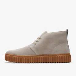 Clarks Torhill Desert Boot Light Grey Suede Flash Sale