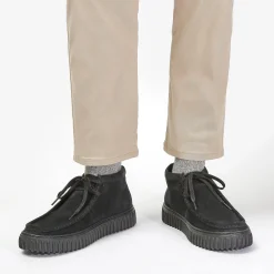 Clarks Torhill Hi Black Suede Best
