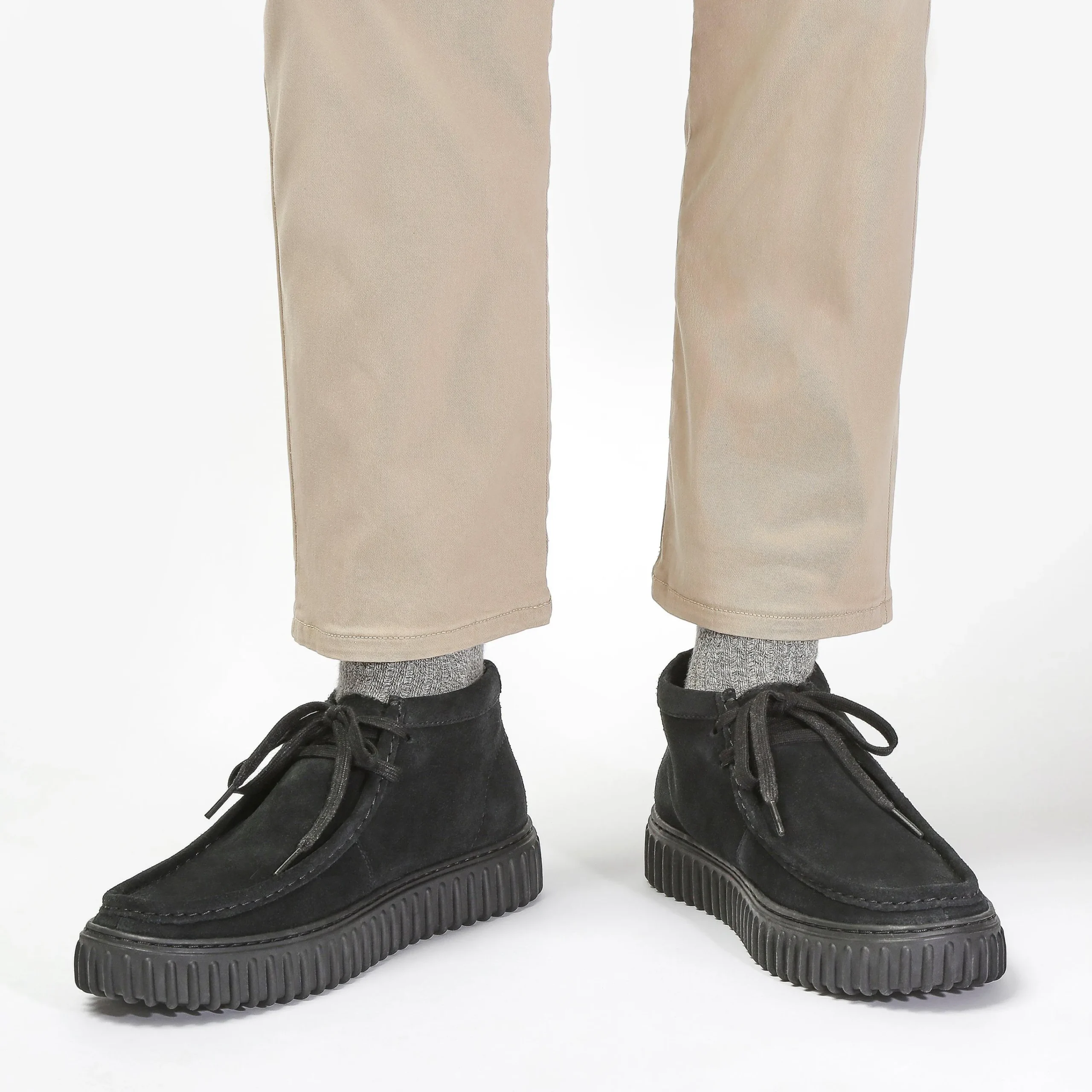 Clarks Torhill Hi Black Suede Best