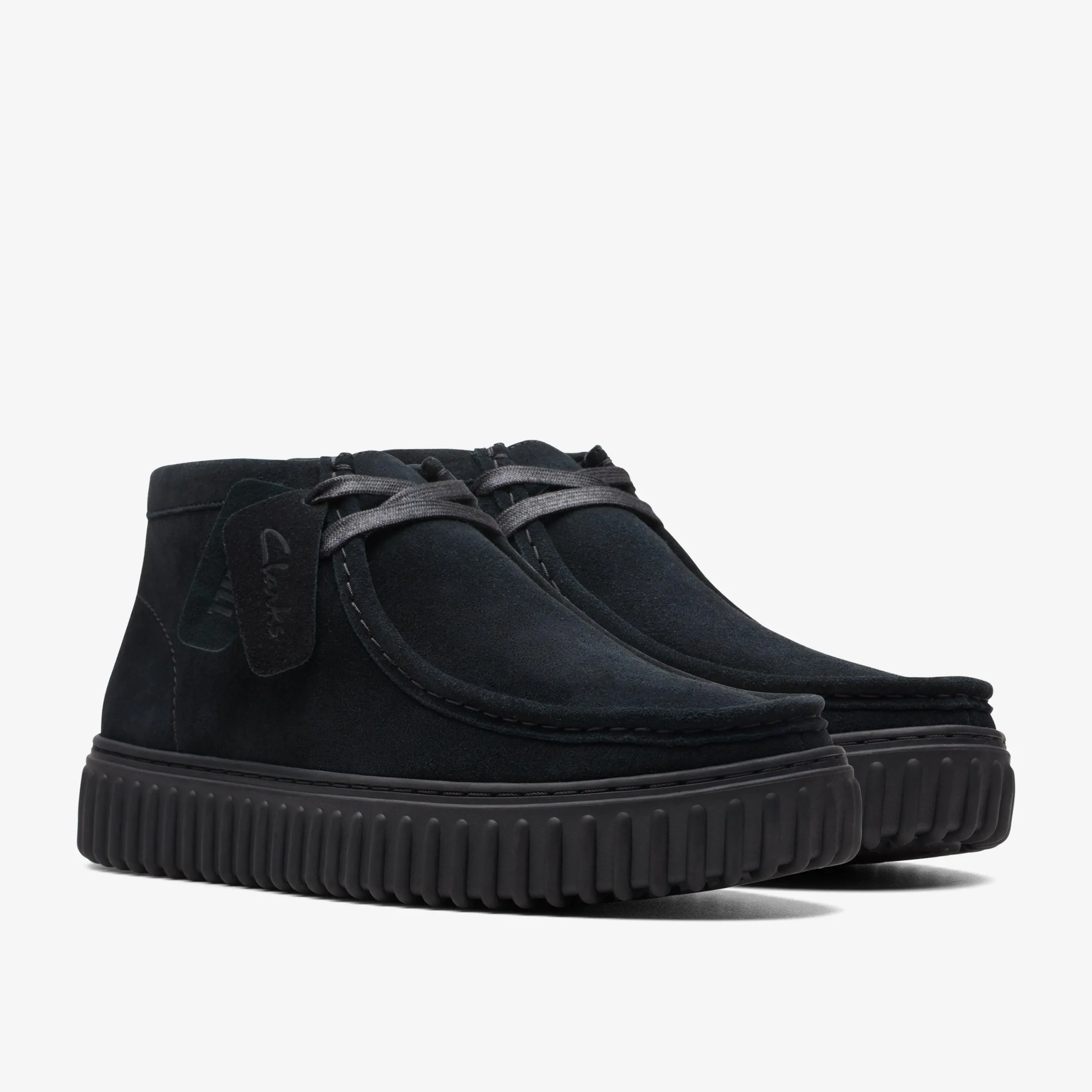 Clarks Torhill Hi Black Suede Best