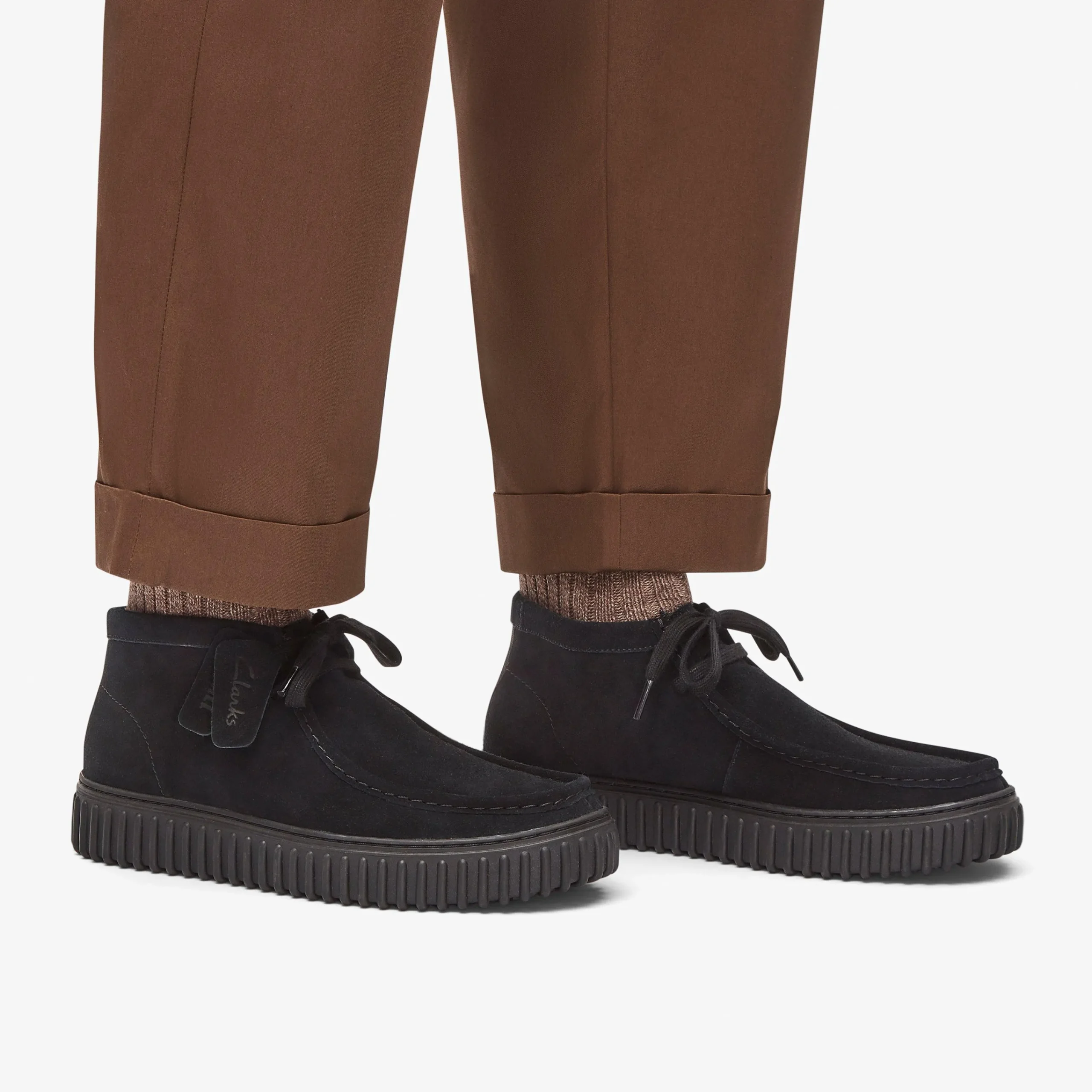 Clarks Torhill Hi Black Suede Best