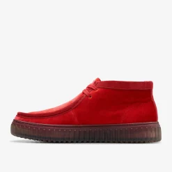 Clarks Torhill Hi Red Velvet New