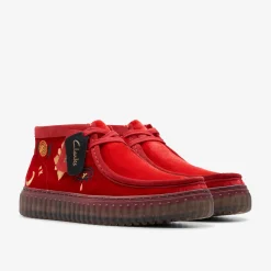 Clarks Torhill Hi Red Velvet New