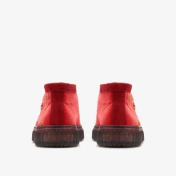 Clarks Torhill Hi Red Velvet New