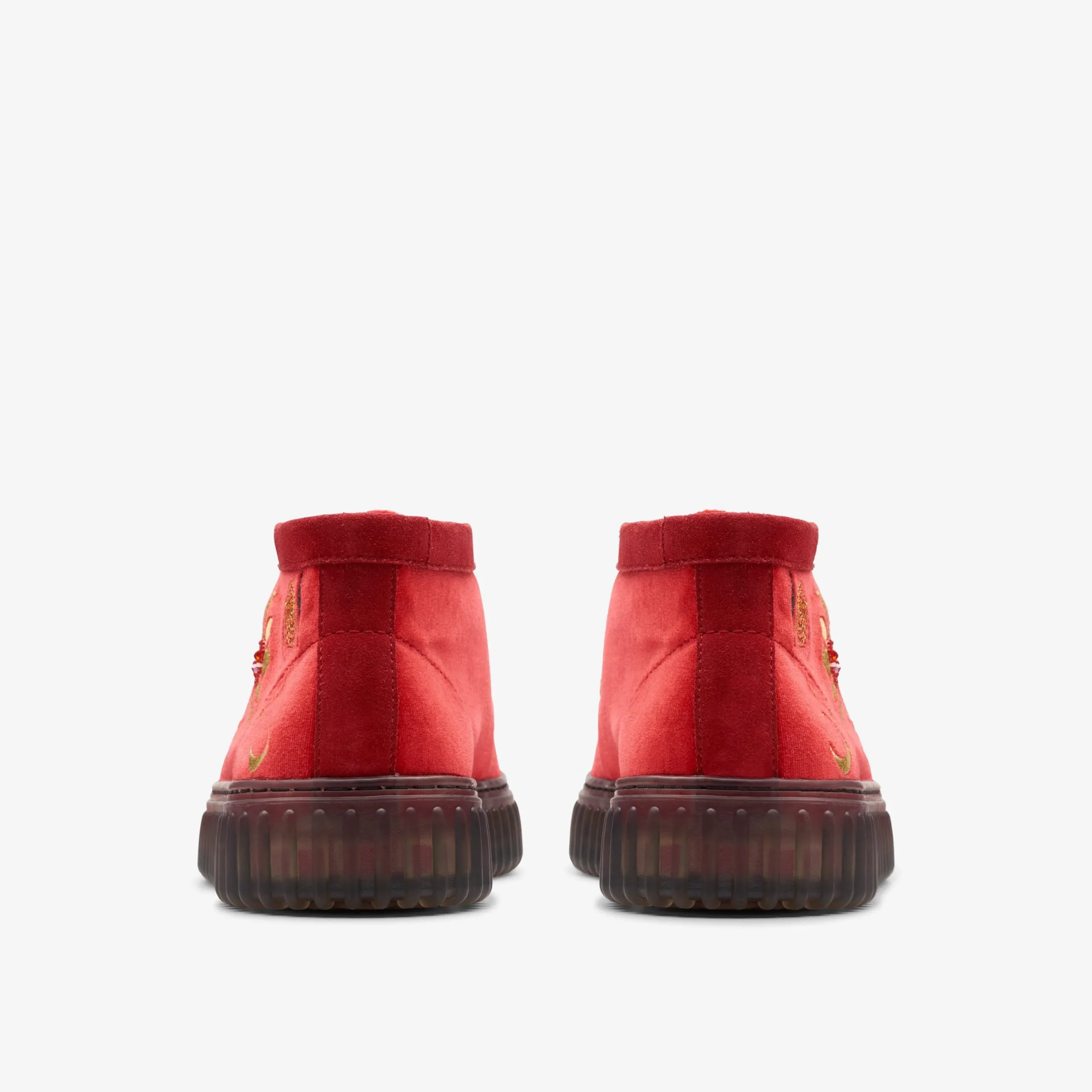 Clarks Torhill Hi Red Velvet New