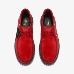 Clarks Torhill Hi Red Velvet New
