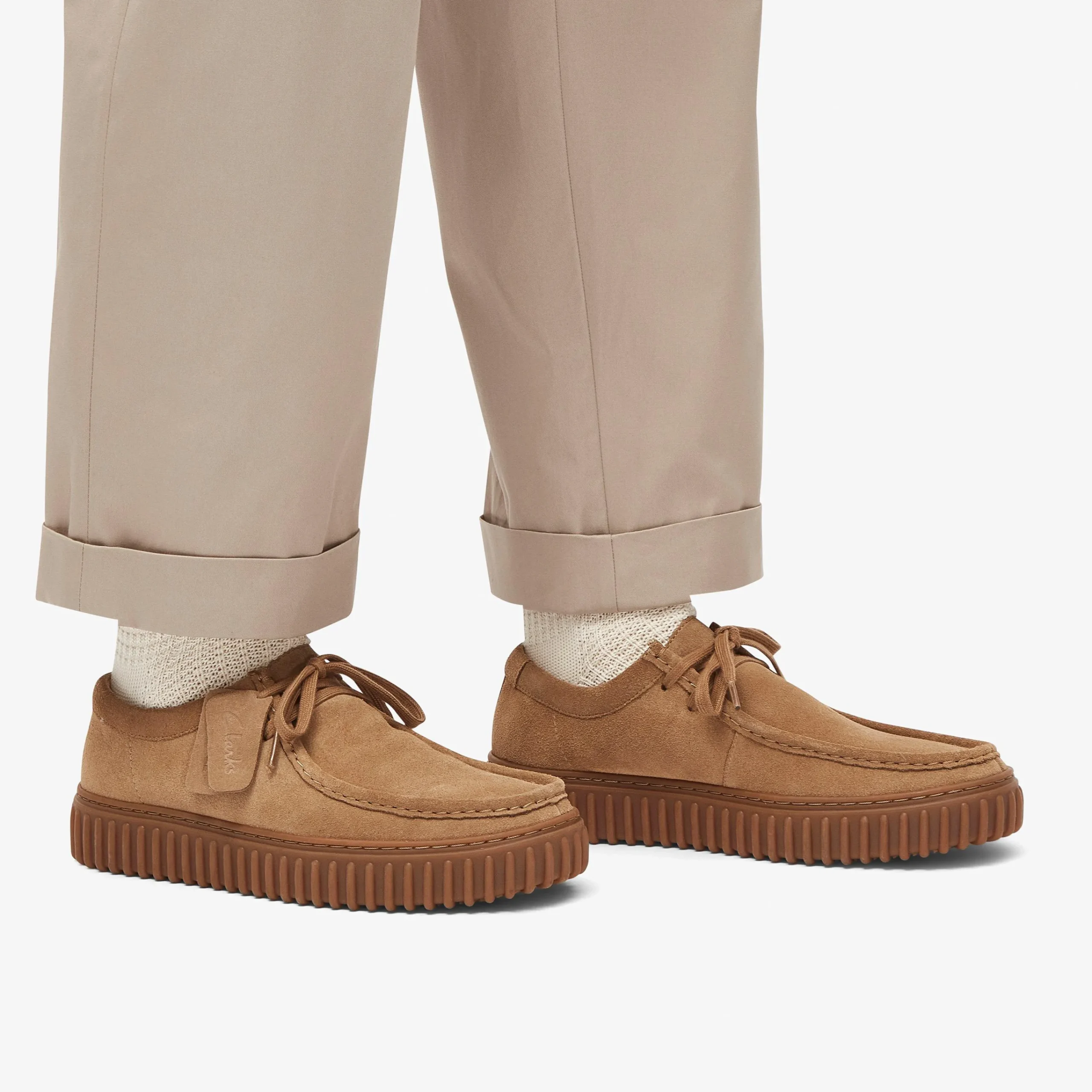 Clarks Torhill Lo Dark Sand Suede Clearance