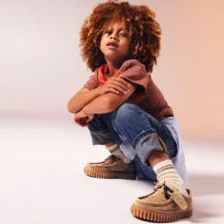 Clarks Torhill Lo Kid Dark Sand Suede Online