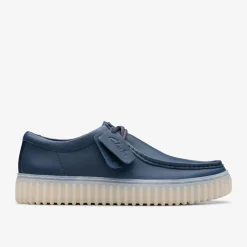 Clarks Torhill Lo Navy Leather Sale