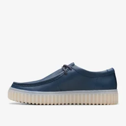 Clarks Torhill Lo Navy Leather Sale