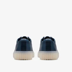 Clarks Torhill Lo Navy Leather Sale