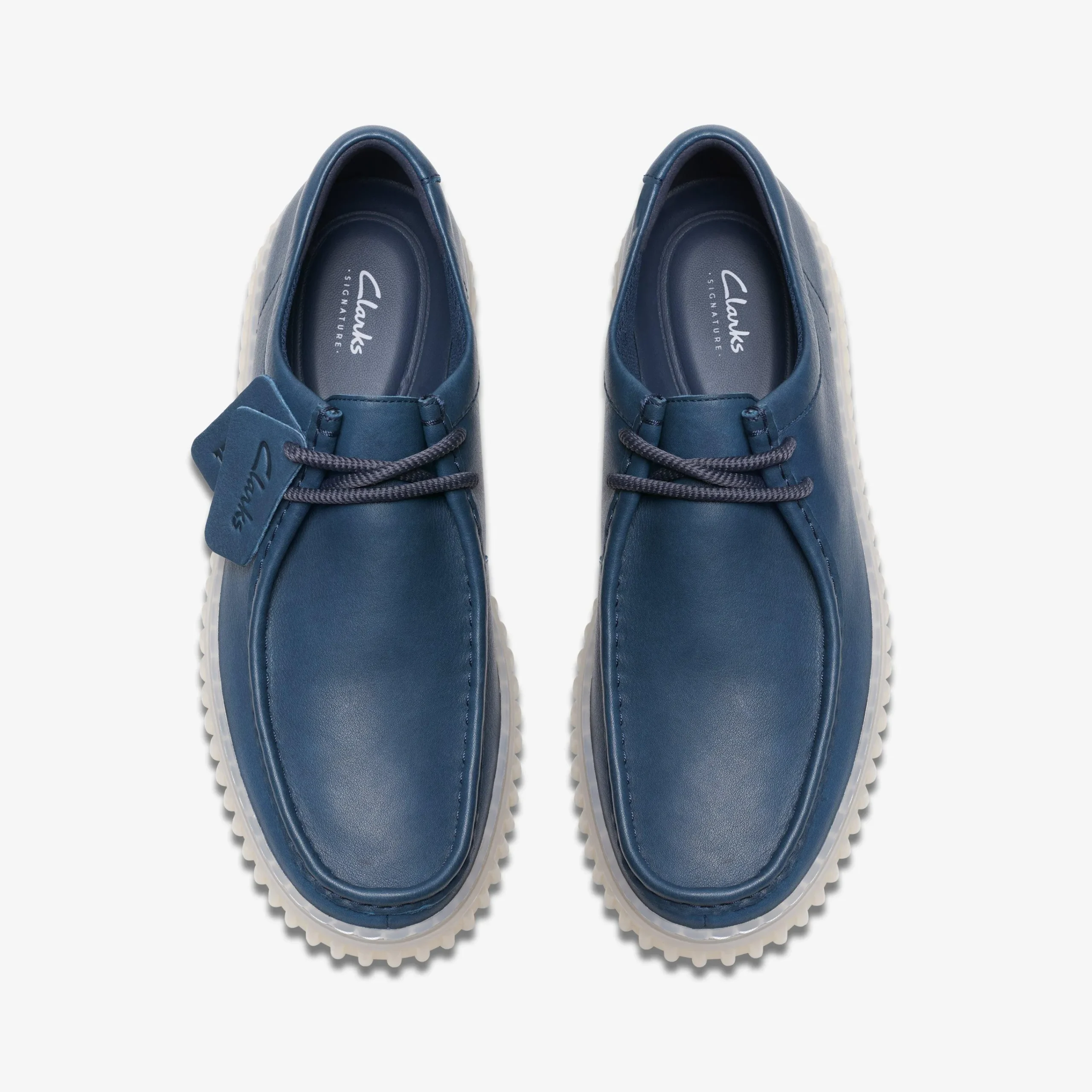 Clarks Torhill Lo Navy Leather Sale