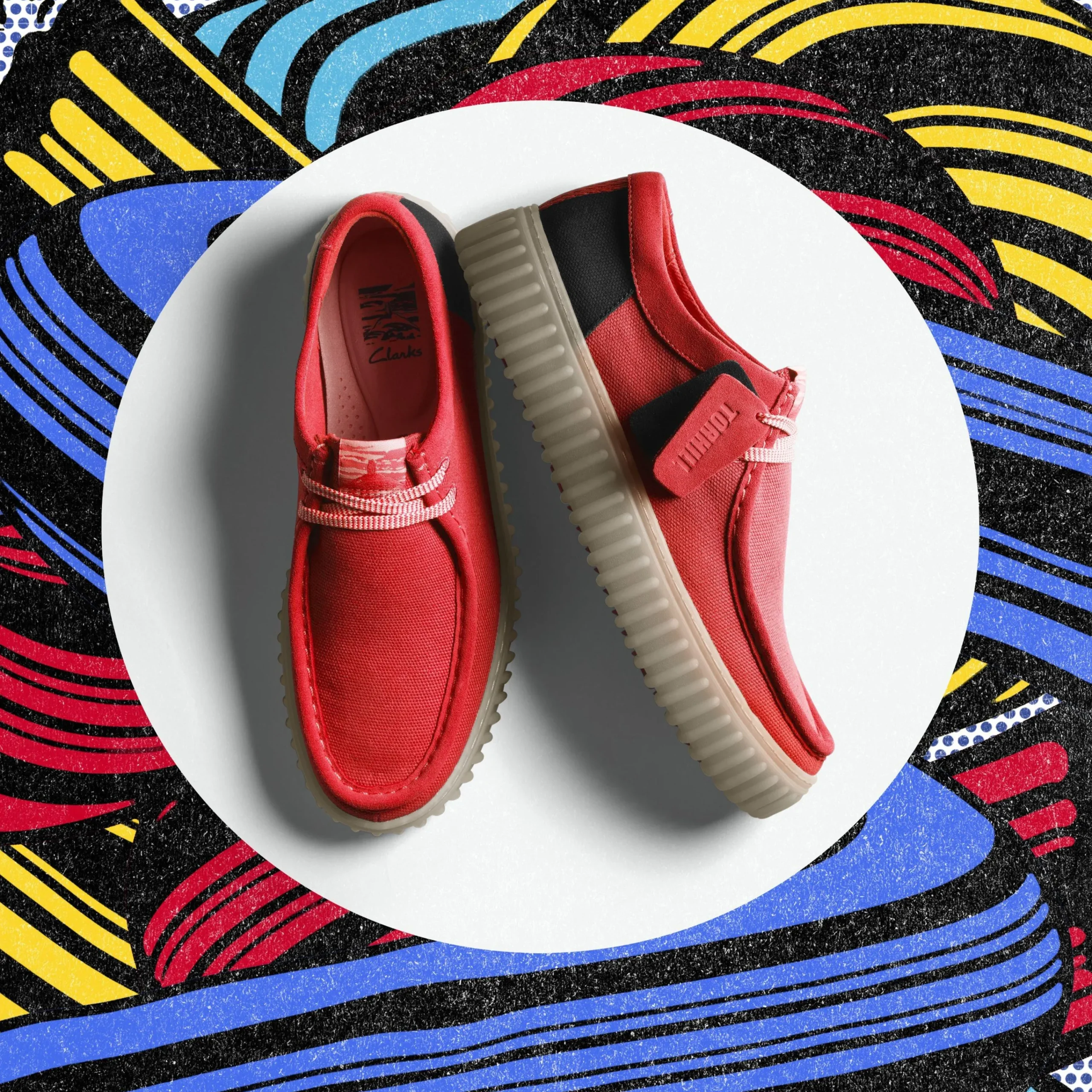 Clarks Torhill Lo Red Combination Sale