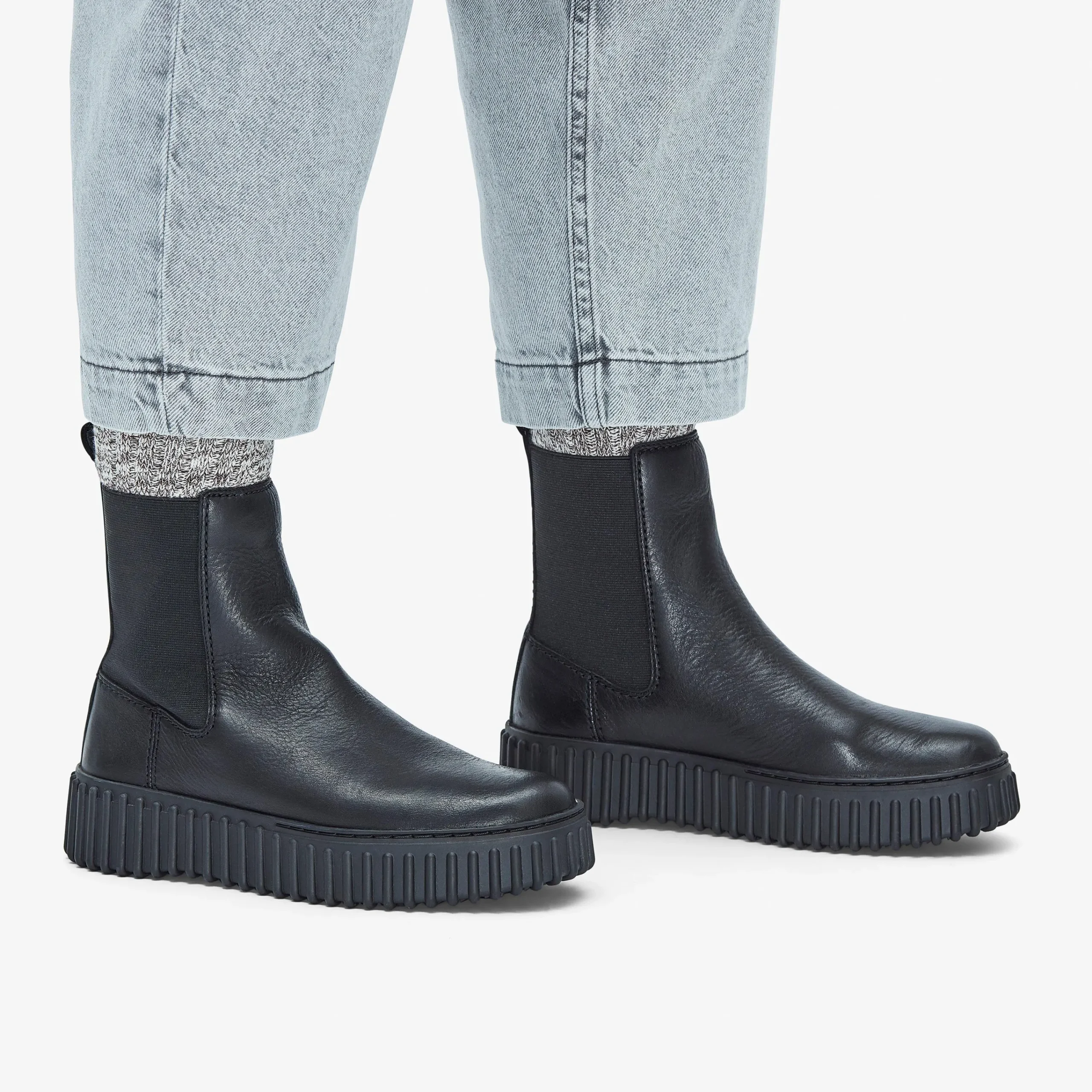 Clarks Torhill Maple Black Leather Cheap