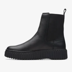Clarks Torhill Maple Black Leather Cheap