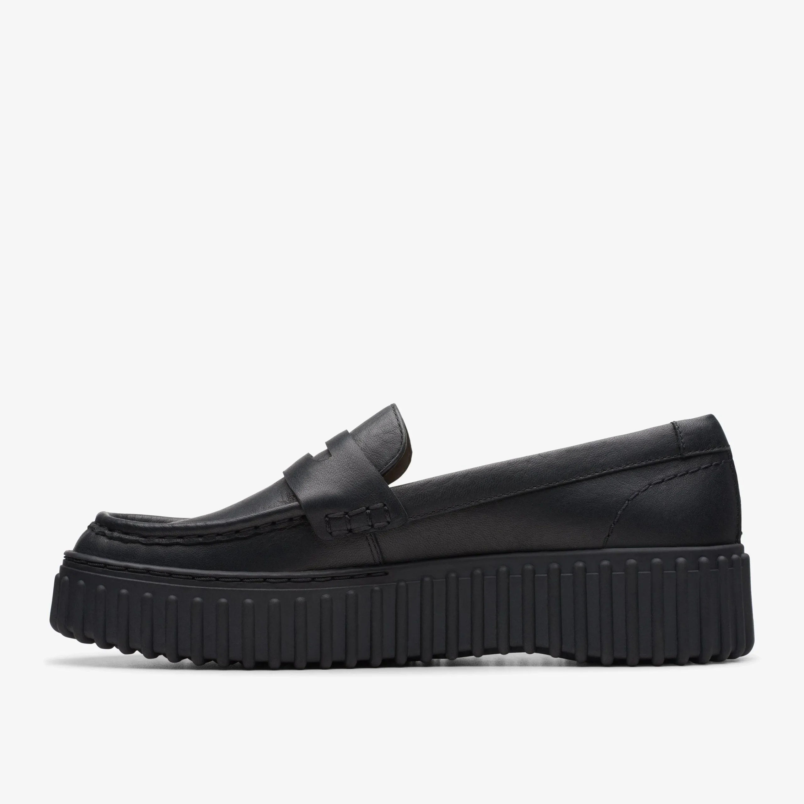 Clarks Torhill Penny Black Leather Shop