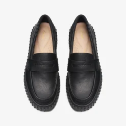 Clarks Torhill Penny Black Leather Shop