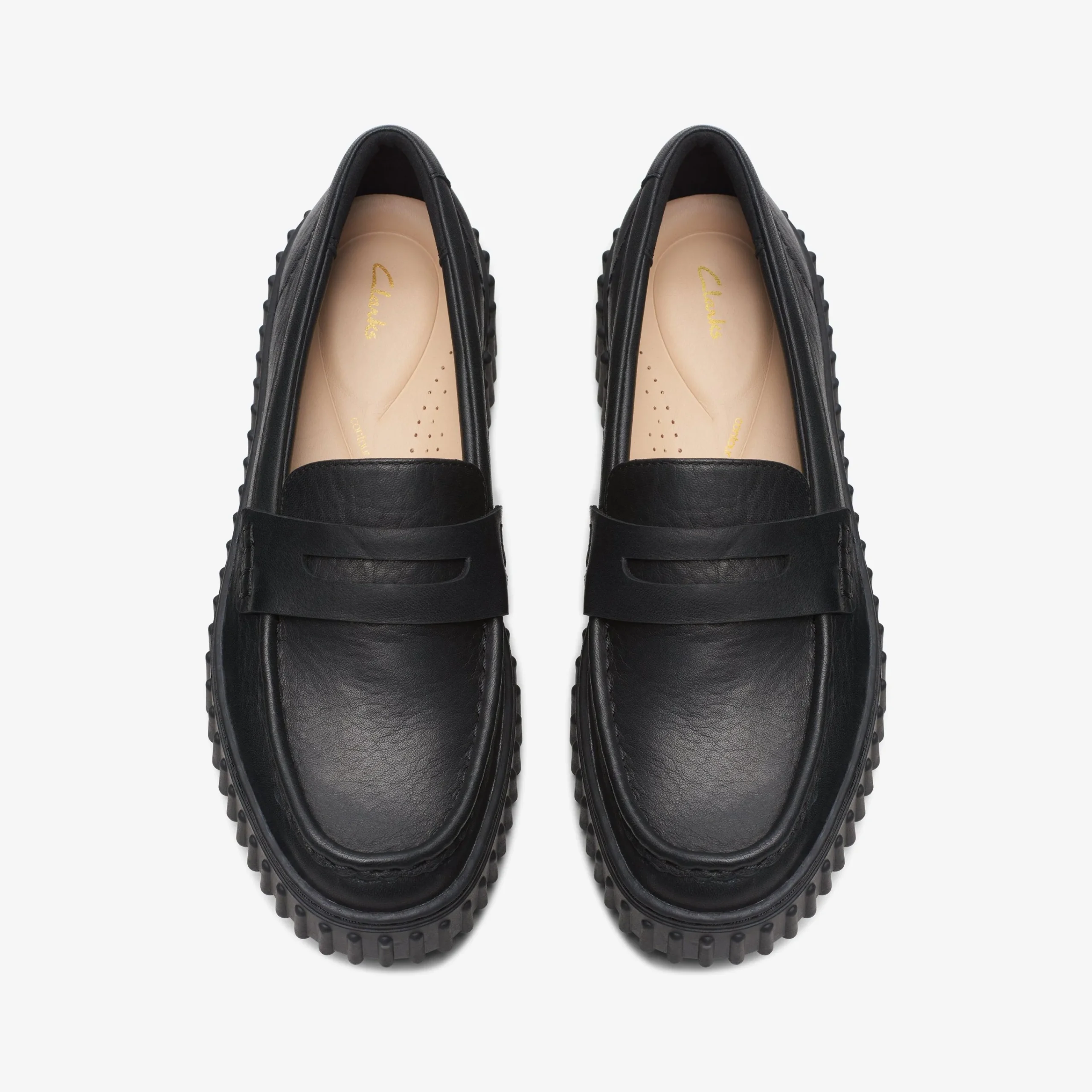 Clarks Torhill Penny Black Leather Shop