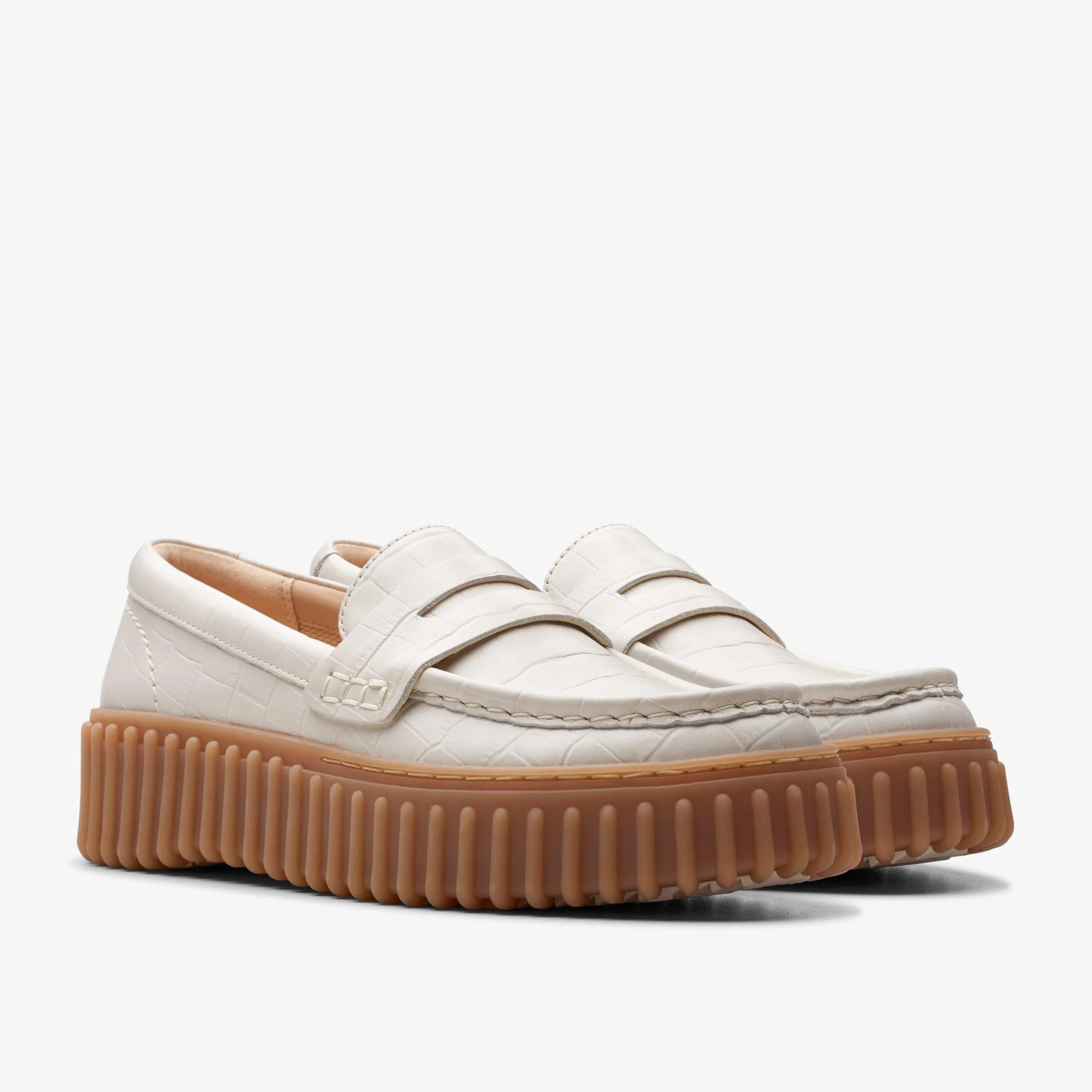 Clarks Torhill Penny Cream Interest Store