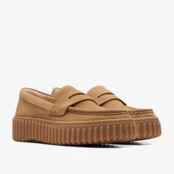 Clarks Torhill Penny Light Tan Suede Store